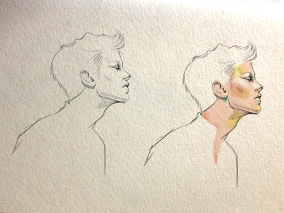 looking forward fragment eyes closed female portrait