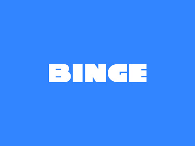 Binge v1 Custom Wordmark big binge block fat geometric lettering