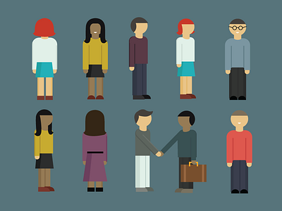 Illustrated People handshake illustration people standing