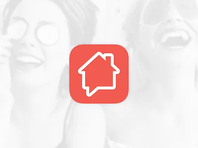 RoomFlick app chat house icon line