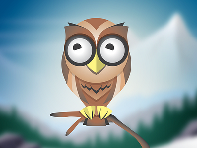 Owl illsutration illustrator mountains owl wilderness