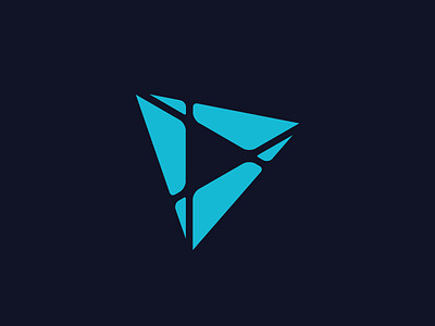 Press Start blue button crowdfunding logo mark minimal negative space pieces play press start start symbol