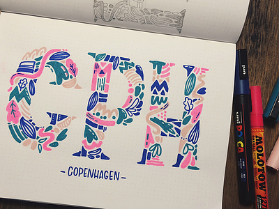 Copenhagen letters copenhagen doodle handlettering illustration letter type