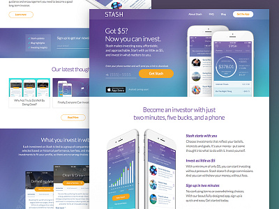 Responsive website for Investment App branding invest investing ios ios app iphone 6 landing page web website
