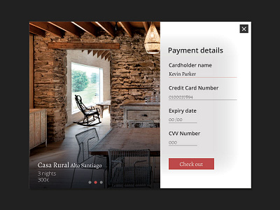 Credit card Checkout 002 casa checkout creditcard dailyui design rural