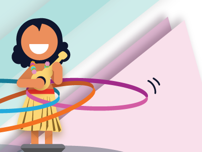 Hula Hoop hulahooping illustrator wip