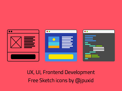 Free UX, UI & Front end dev icons! free icons freebies front end development icons sketch ui ux