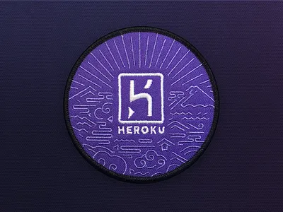 Badge embroidery heroku irl purple