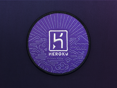 Badge embroidery heroku irl purple