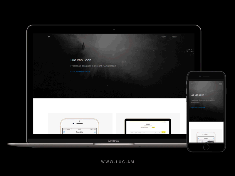 New portfolio at www.luc.am case design mobile mockup portfolio projects showcase study web webpage website work