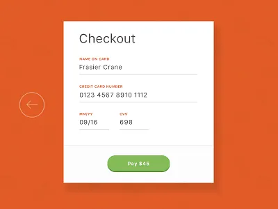 Daily UI #002 - Credit Card Checkout 002 card checkout credit daily daily ui dailyui pay ui