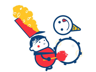 Drummer gif icecream illustration sammontana