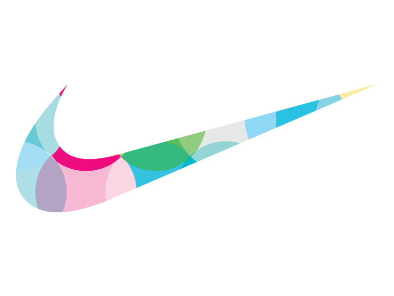 nike logo colorful