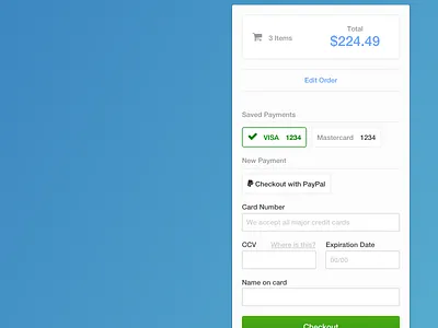 Daily UI - Credit Card Form - HTML/CSS 002 code credit card css dailyui flexbox html login responsive scss stylus