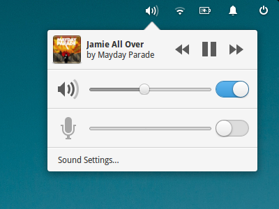 Indicator Sound audio indicator menu microphone music panel playback popover sound