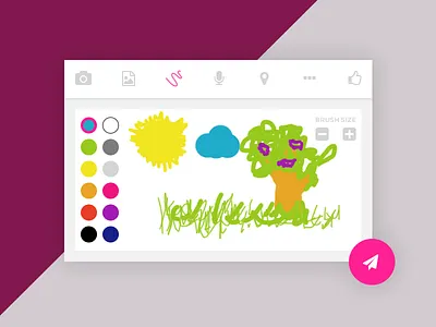 UI Element Challenge -- Day 084 Doodle App app daily challenge doodle message ui ui design widget