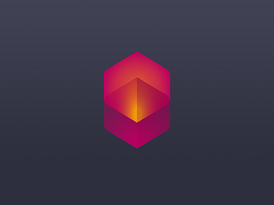 Lantern fire glow hexagon logo magenta mark ruby secret mark