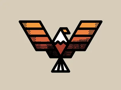 Eagle bird eagle geometric icon illustration texture thick line vancouver wild