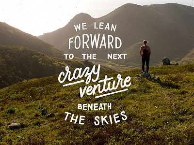 The Next Crazy Venture handdrawn handdrawntype kerouac lettering quote type typography