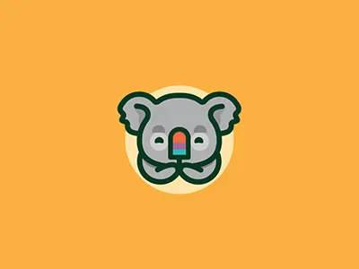 Koala Popsicle creamsicle ice cream icon logo popsicle