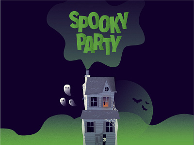 Spooky Party event halloween illustration party poster scary spooky