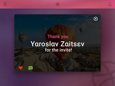 Dribbble Debute | Thank You Shot debute first shot thank you ui user interface