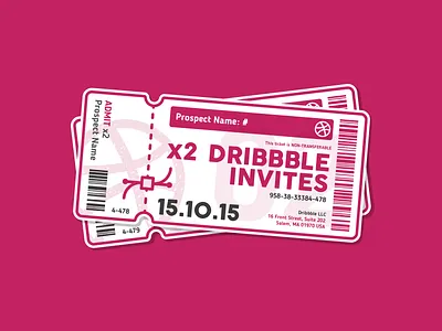Wahooo 2 Invites - Closed competition draft dribbble invitation invite prospects ticket winner