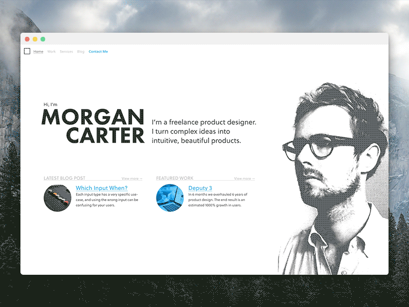 003 - Landing Page blog dailyui landing page portfolio web