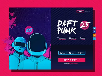 Day 026 Event Box countdown dashboard event graph interface stats ticket ui ux widget