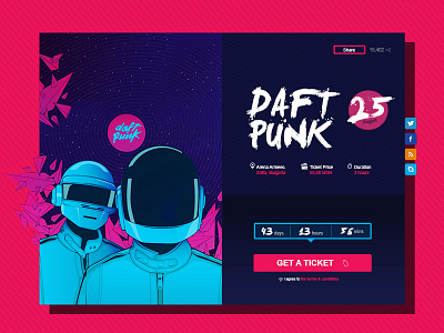 Day 026 Event Box countdown dashboard event graph interface stats ticket ui ux widget