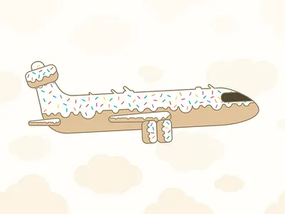Doughnut Plane airplane doughnut flying pastry sweets