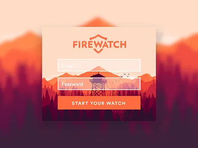 Firewatch Signup #001 dailyui firewatch signup