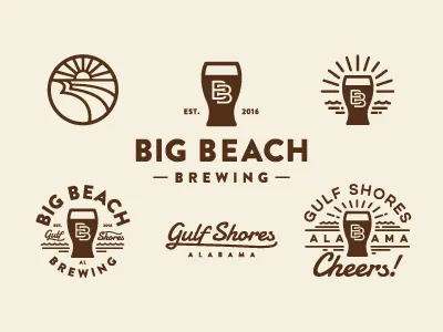 Big Beach Brewing Elements alabama beach beer big brewing elements glass gulf shores logo ocean