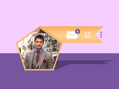 Day 038 - Social Widget clean custom design interface social stylish tiny widget writing