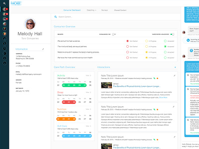 Coaching Dashboard chat coach dashboard design health ui web wellness