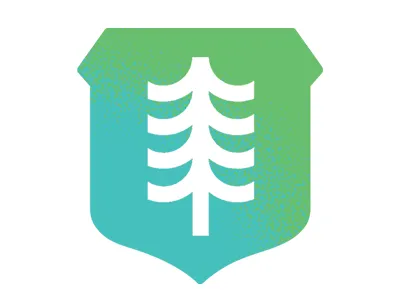 Brave Tree Logo brave the woods icon logo shield tree