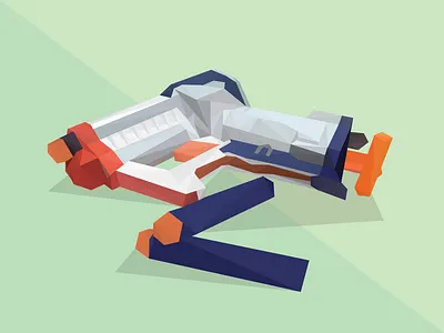 Low Poly Nerf geometric low poly nerf nerf gun poly triangle