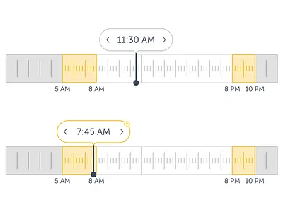 Time selection slider choose drag next previous range select selection slider time