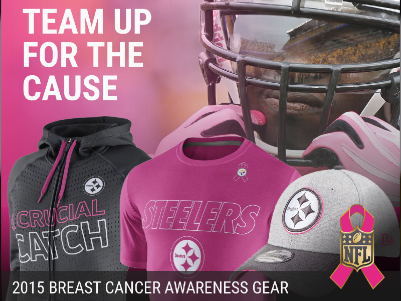 Breast Cancer Awareness Campaign bca ecommerce email nfl social steelers