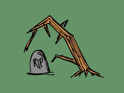 RIP halloween hand drawn illustration vector