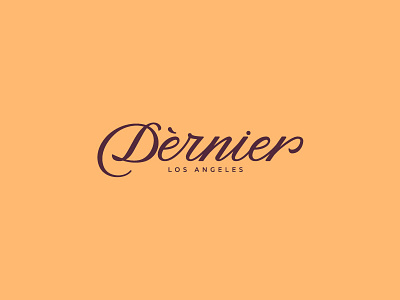 dernier brand branding brushpen custom handmade letter logo sketch type typography