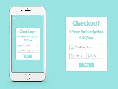 Daily UI #002 - Credit Card Checkout 002 checkout daily ui phone ui