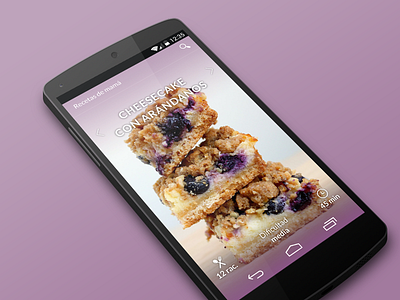 Recetas de mamá. Android Application android app design recipes uiux