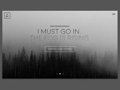 DailyUI Landing Page - Quote Collection 003 blackandwhite creepy dailyui halloween landingpage modern simple ui website