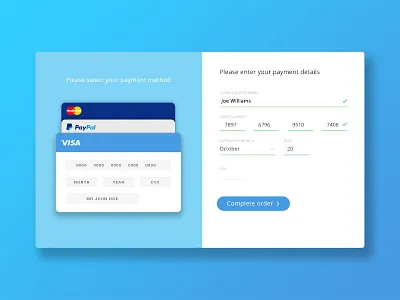 Day 002 - Credit Card Checkout buy checkout credit card dailyui order payment sell widget