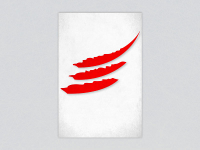 Minimalist Detorit Red Wings Logo art design detroit hockey illustrator minimalist nhl print red sports wings