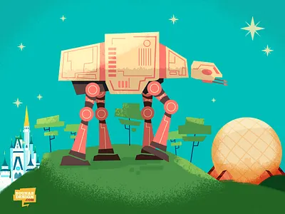 Star Wars Walker disney epcot illustration robot space star wars vehicle