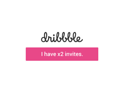 2 Dribbble Invites dribbble invite