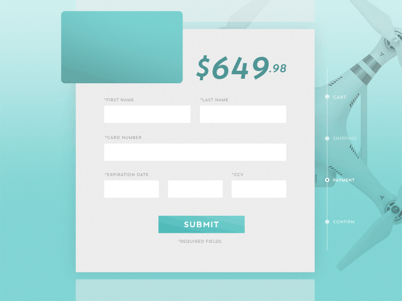 Credit Card Checkout 002 dailyui