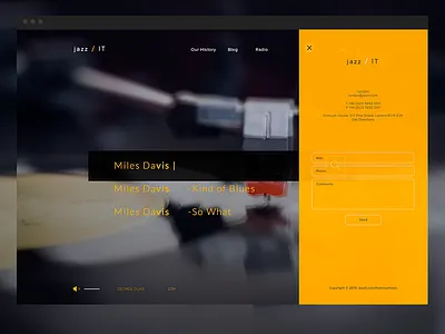 Jazz radio search field clean design elements jazz layout lending music search ui ux web website